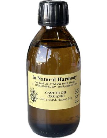 IN NATURAL HARMONY CASTOR OIL 250ML | ORGANIC, COLD PRESSED, HEXANE FREE