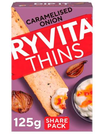 RYVITA THINS CARMELISED ONION 125G