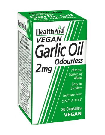 HEALTH AID GARLIC OIL 2MG (ODOURLESS) 60 CAPSULES