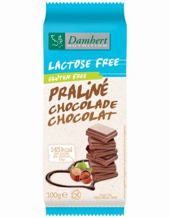DAMHERT LACTOSE FREE PRALINE CHOCOLATE 100G