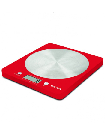 SALTER BLOCK RED KITCHEN SCALES (S1046RD)