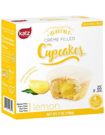 KATZ LEMON CREME FILLED CUPCAKES 198G