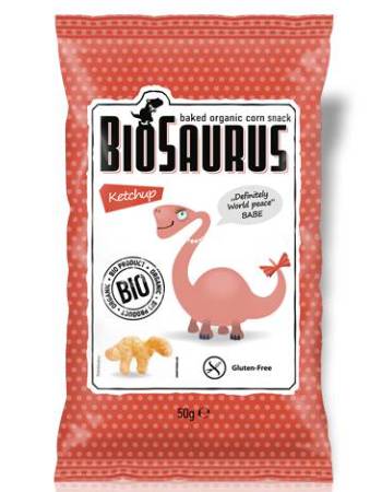 BIOSAURUS ORGANIC KETCHUP SNACK 30G