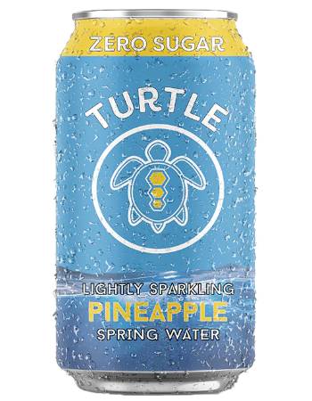 TURTLE LIGHTLY SPARKLING SPRING WATER PINEAPPLE 330ML