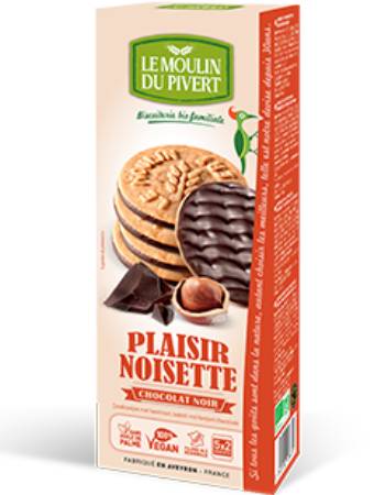 LE MOULIN DU PIVERT DARK CHOCOLATE HAZELNUT COOKIES