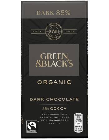 GREEN & BLACKS DARK CHOCOLATE 85% 100G