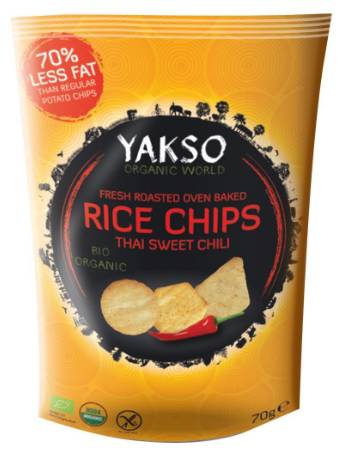 YAKSO RICE CHIPS THAI SWEET CHILI 70G