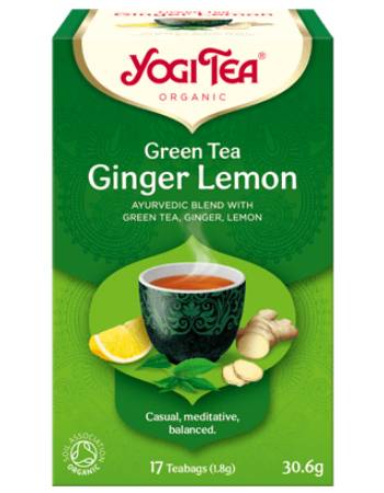 YOGI TEA GREEN TEA GINGER & LEMON (17 TEABAGS)