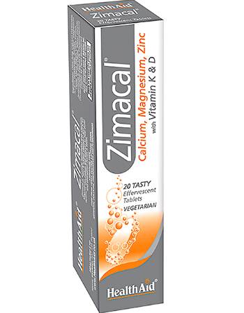 HEALTH AID ZIMACAL (CALCIUM, MAGNESIUM, ZINC, VIT D, VIT K) 20 EFFERVESCENT TABLETS