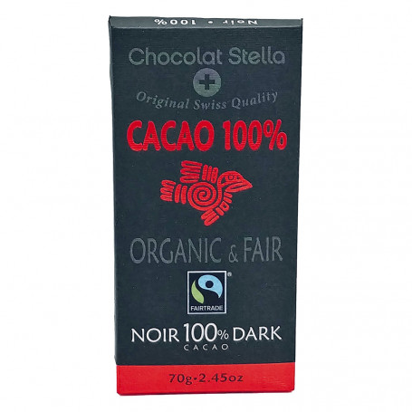 CHOCOLATE STELLA ORGANIC 100% CACAO 70G