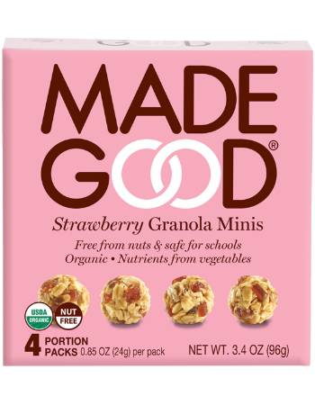 MADE GOOD STRAWBERRY MUESLI MINIS (4 PORTION PACK)