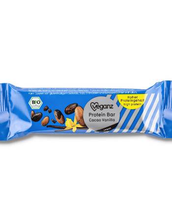 VEGANZ ORGANIC PROTEIN VANILLA BAR 45G