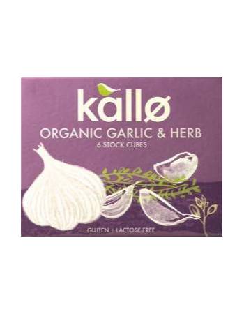 KALLO ORGANIC GARLIC AND HERBS STOCK CUBES 66G