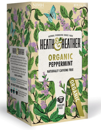 HEATH & HEATHER ORGANIC PEPPERMINT TEA (20 TEABAGS)