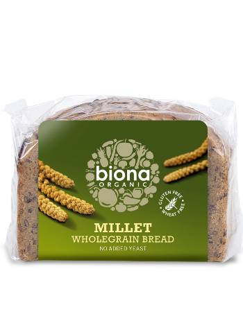 BIONA ORGANIC MILLET WHOLEGRAIN BREAD 250G