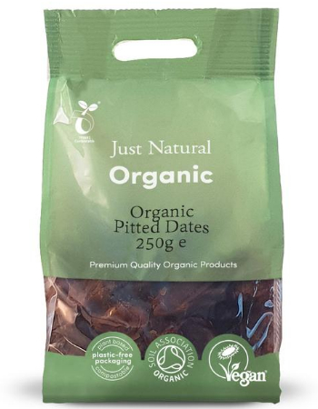 JUST NATURAL PITTED DATES 250G