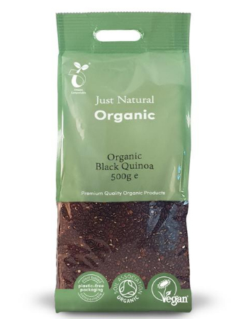 JUST NATURAL ORGANIC BLACK QUINOA 500G