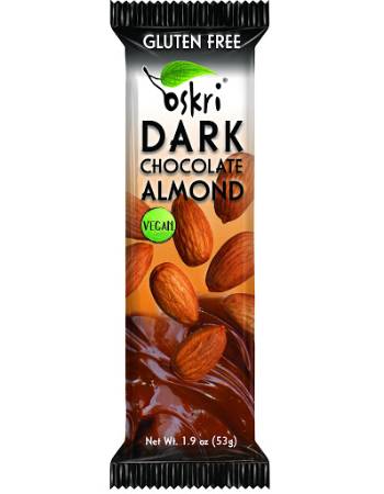 OSKRI DARK CHOCOLATE ALMOND BAR 53G