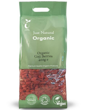 JUST NATURAL GOJI BERRIES 400G