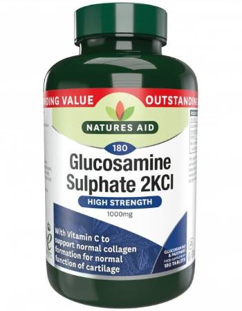 NATURES AID GLUCOSAMINE SULPHATE 2KCI (180 TABLETS) 1000MG