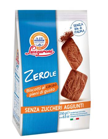 LAZZARONI ZEROLE CACAO SHORT BREAD BISCUIT 250G