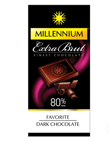 MILLENNIUN DARK CHOC  80% 100GR