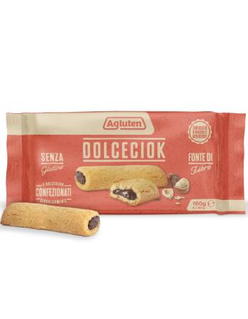 AGLUTEN GLUTEN FREE HAZELNUT FILLED BISCUITS 160G | DOLCECIOK