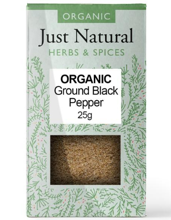 JUST NATURAL GROUND BLACK PEPPER 25G