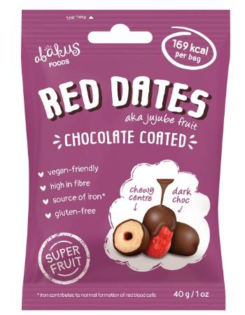 ABAKUS FOODS RED DATES CHOCOLATE COATED 40G