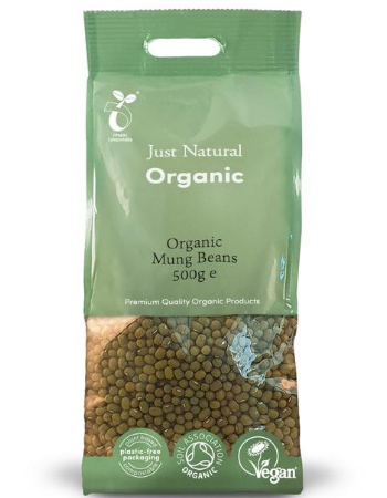 JUST NATURAL ORGANIC MUNG BEANS 500G