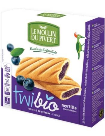 LE MOULIN DU PIVERT TWIBIO 6 BISCUIT BARS FILLED WITH BLUEBERRY