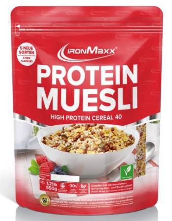 IRONMAXX WHITE CHOCOLATE VANILLA PROTEIN MUESLI 550G