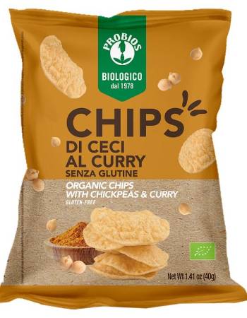 PROBIOS POTATO CHIPS WITH CHICKPEAS & CURRY 40G