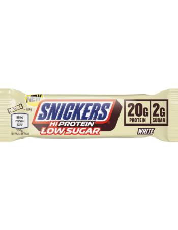 SNICKERS HI PROTEIN WHITE CHOCOLATE BAR 57G | LOW SUGAR