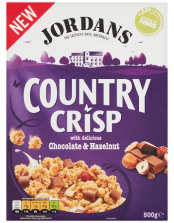 JORDANS COUNTRY CRISP CHOCOLATE & HAZELNUT  | 50C OFF