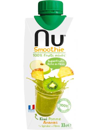 NU SMOOTHIE KIWI APPLE & PINEAPPLE 330ML