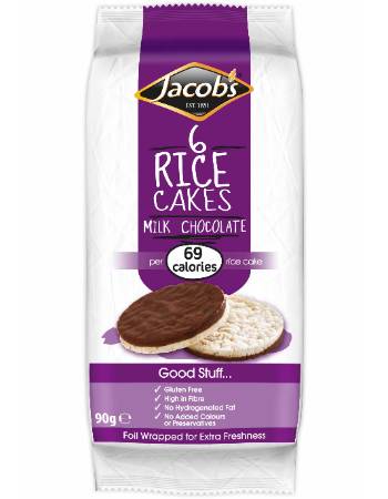 JACOBS RICE CAKE - MILK CHOCOLATE 90G