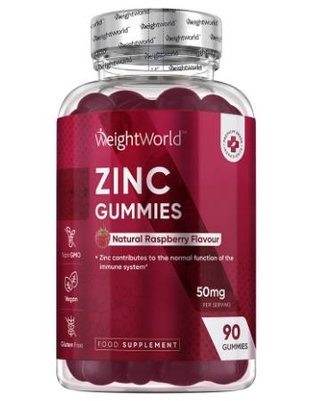 WEIGHTWORLD ZINC 90 GUMMIES | RASPBERRY FLAVOUR