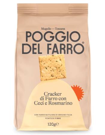 POGGIO DEL FARRO SPELT CRACKERS WITH CHICKPEAS & ROSEMARY 120G