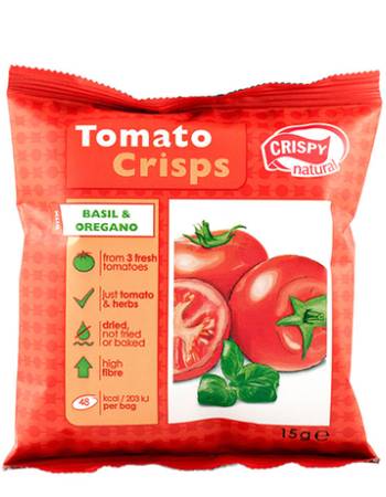 TOMATO CRISPS WITH BASIL & OREGANO 15G