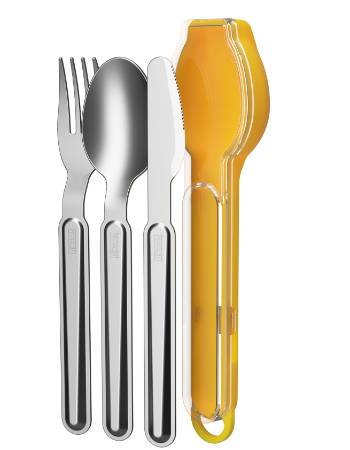 IDRINK UTENSIL CASE WITH CUTLERY SET ON THE GO - BLUE