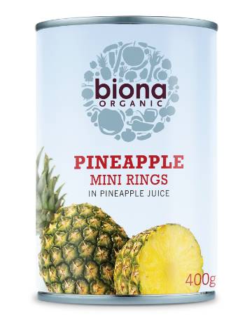 BIONA PINEAPPLE MINI RINGS 425G