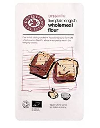 DOVES FARM FINE PLAIN WHOLEMEAL FLOUR 1KG