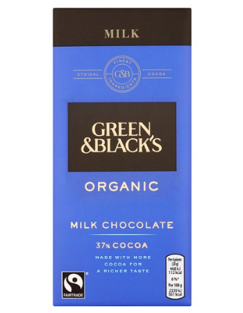 GREEN & BLACKS MILK CHOC 37% 100G