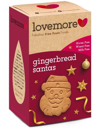 LOVE MORE SANTA GINGERBREAD MEN BISCUITS 195G