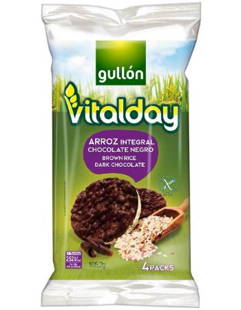 GULLON VITALDAY BROWN RICE CAKE DARK CHOCOLATE | 4 PACKS