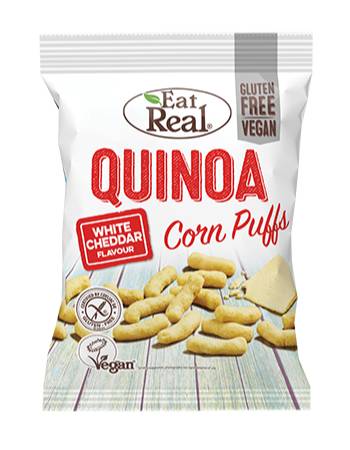 EAT REAL QUINOA PUFFS WHITE CHEDDAR 113G