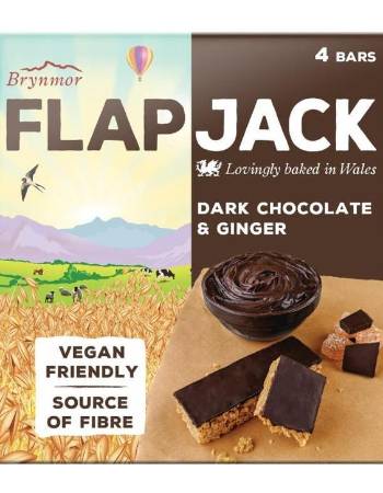 BRYNMOR DARK CHOCOLATE & GINGER FLAPJACK (4X40G)