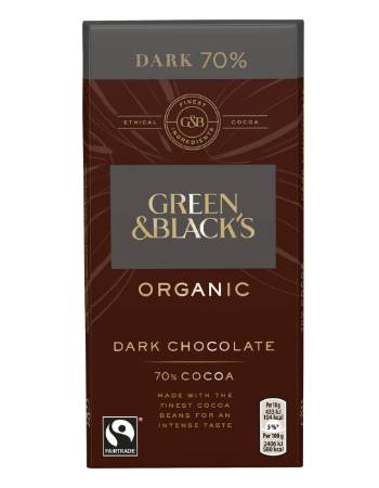 GREEN & BLACKS 70% DARK 90G