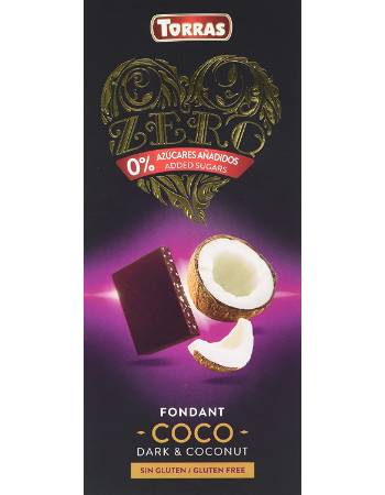 TORRAS ZERO DARK CHOCOLATE & COCONUT 125G